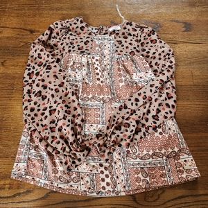 New Long sleeve multiprint blouse